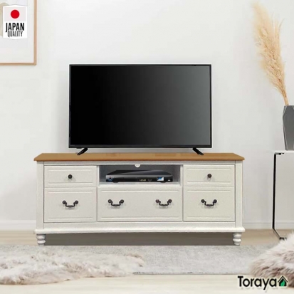 Amelia TV Board - White Natural